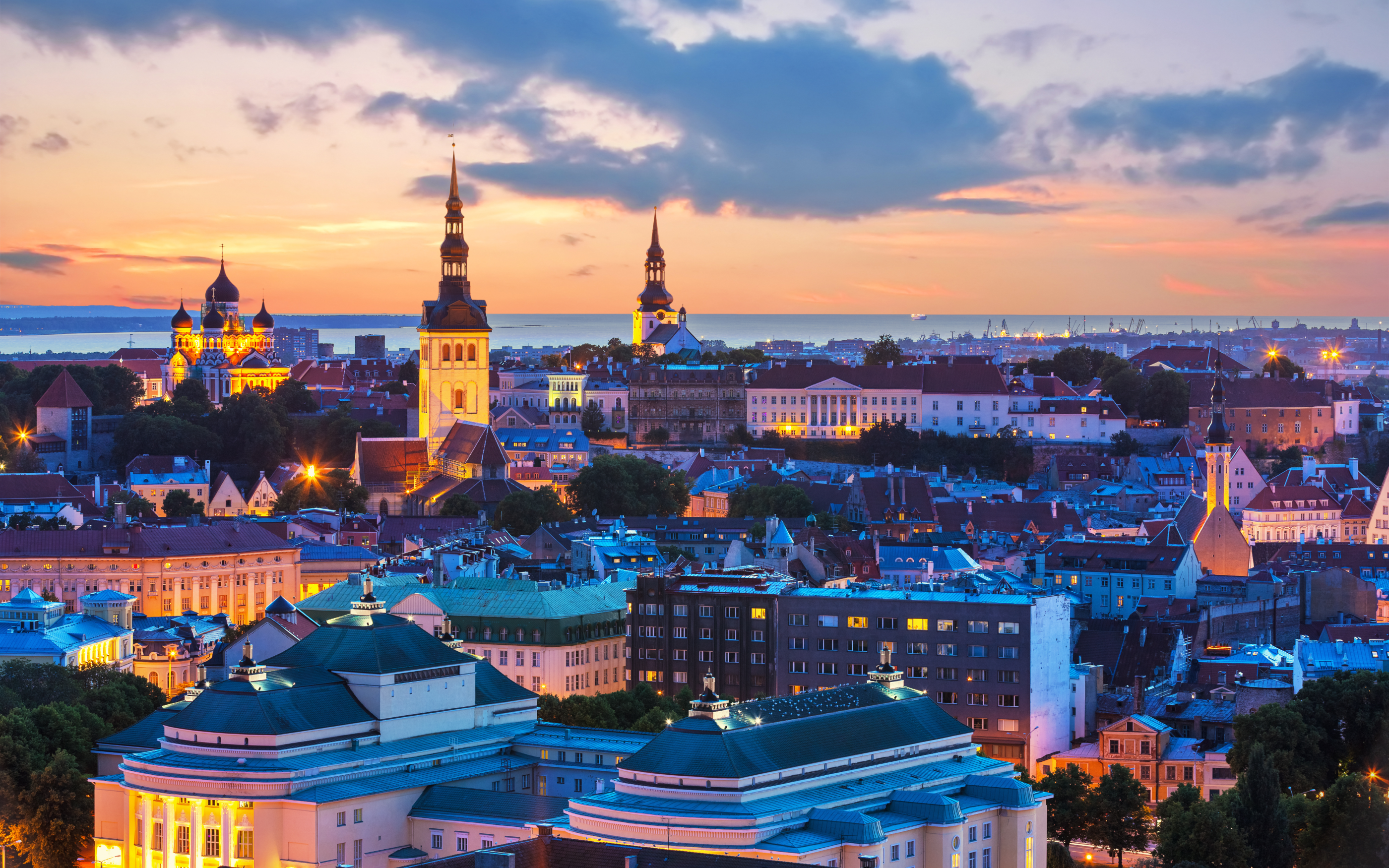 Skyline city view in Estonia