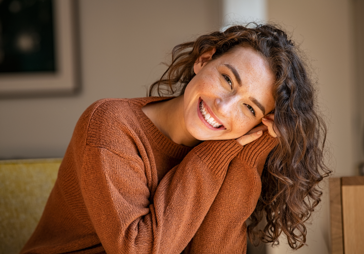 Woman smiling in San Marino