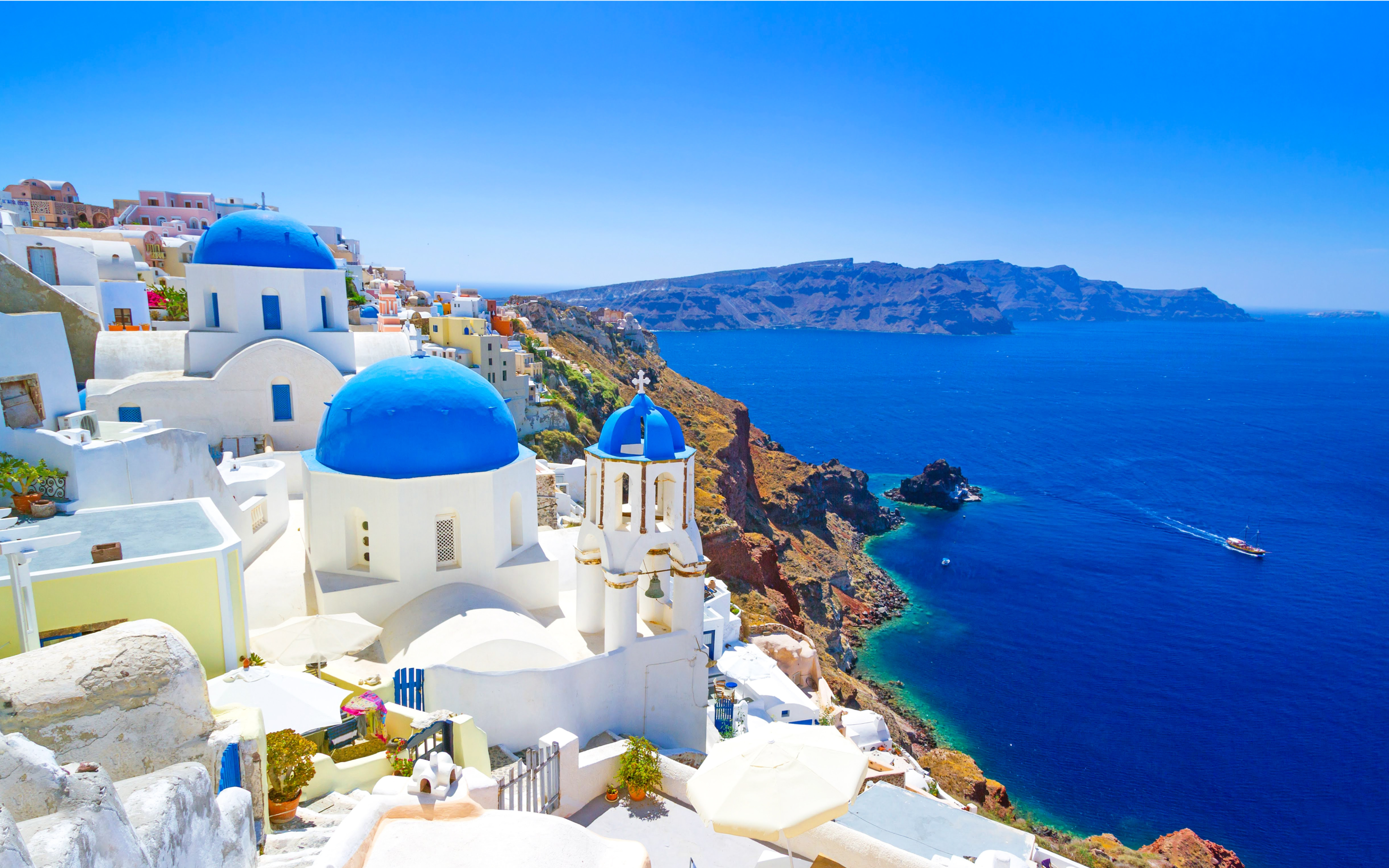 Aerial view of city in Greece