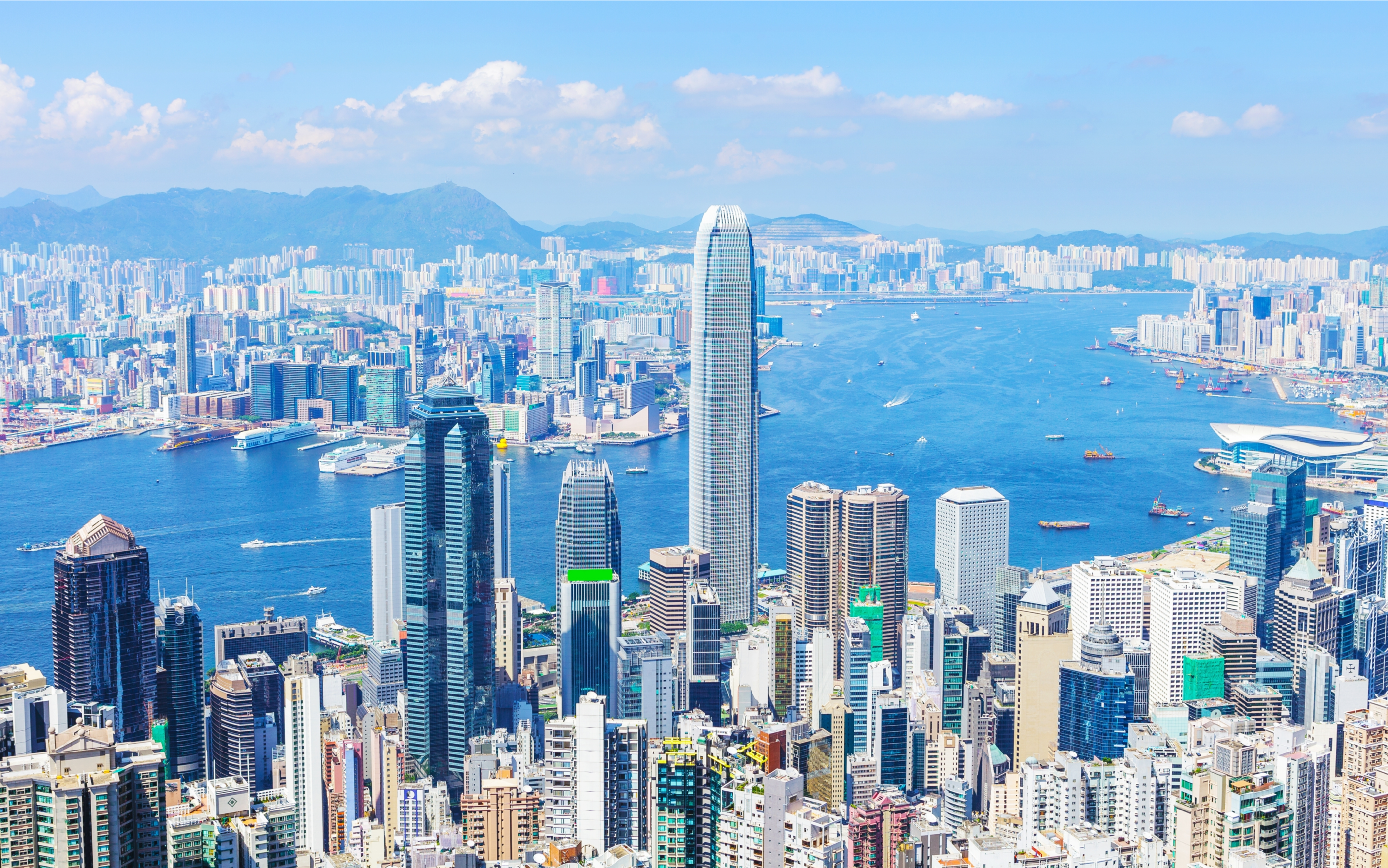 Aerial photo of Hong Kong