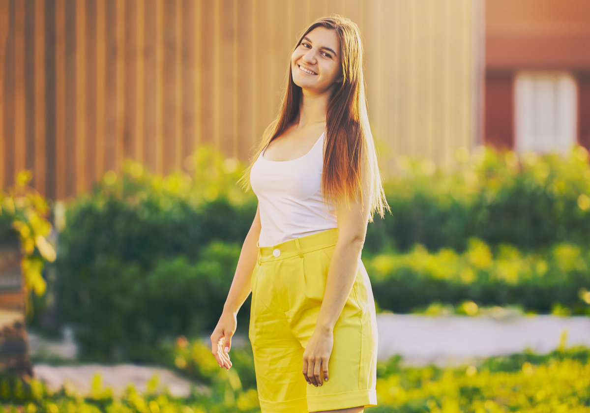 Woman smiling outside in Bermuda
