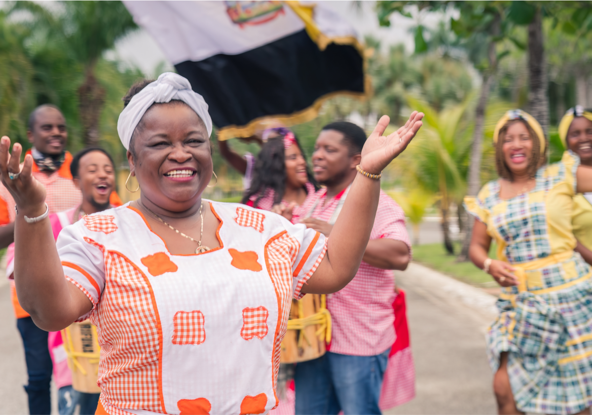 People celebrating in Haiti